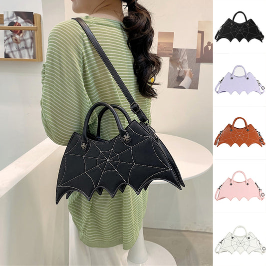 Halloween Spider Web Shape Shoulder Bags Personality Batgirl